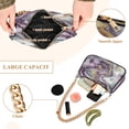 thumbnail image 4 of One Shoulder Chain Handbag 7.1x11x2.8in Women's Hobo Handbags Tote Handbags Shoulder Handbags Card Bag Cash Bag Key Bag Purple Marble, 4 of 7