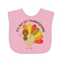 Inktastic It's My 1st Thanksgiving Boys or Girls Baby Bib