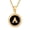 Black A, variant on Shell Initial Necklace for Women Letter A-Z Circle Pendant Chain Colorful Gold Plated Stainless Steel Simple Dainty Personalized Delicate Stacking Jewelry Colorful Letter Z