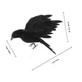 thumbnail image 2 of Houderco Adorno De Cuervo Negro Simulado Para Decorar Casas Y Fiestas, 2 of 8