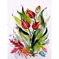 thumbnail image 2 of Kovacs, Anna Brigite 19x24 White Modern Wood Framed Museum Art Print Titled - Tulips in Garden, 2 of 4