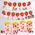 thumbnail image 7 of 12 PCS Strawberry Party Favor Popcorn Boxes Summer Strawberry Boxes Goodies Boxes Treat Box for Berry One Strawberry Birthday Baby Shower Decor Supplies, 7 of 7