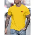 thumbnail image 5 of Camiseta de manga corta con cuello redondo y estampado de toro, informal, holgada, 100 % algodón, para verano para hombre, 5 of 5