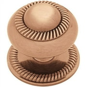 Liberty Brushed Satin Red Antique 37mm Roped Knob with Backplate