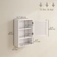 thumbnail image 3 of HOMCOM Bathroom Wall Cabinet, Medicine Cabinet, 40 x 20 x 60 cm, White, 3 of 10