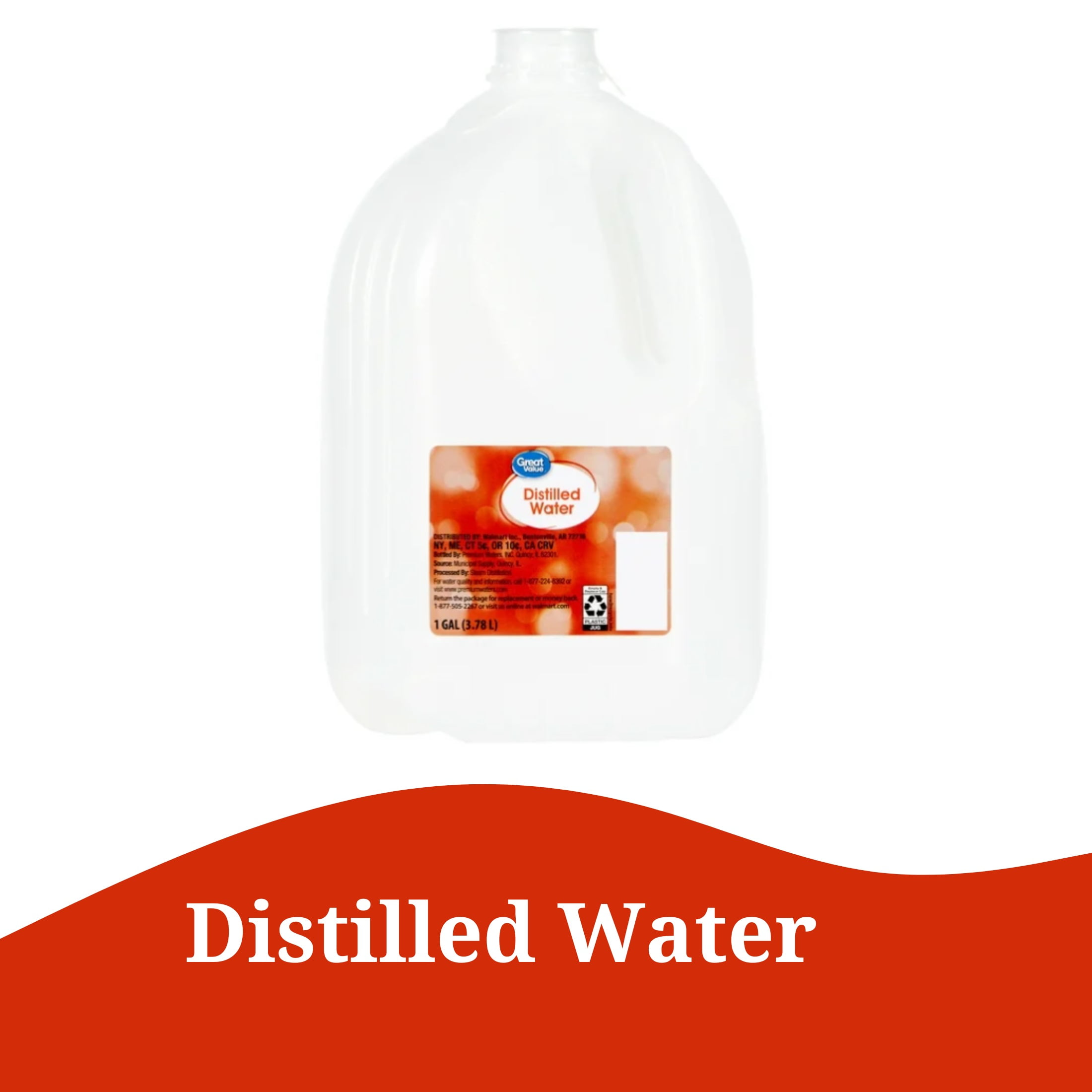 Great Value Distilled Water, 1 Gallon