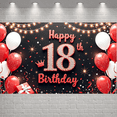 thumbnail image 6 of Red White Theme Happy 18th Banner Glitter Design 18th Birthday Display Balloon Decor Crown Accent 18th Backdrop for 18th Birthday Party Teen Celebration Photo Shoot, 6 of 9