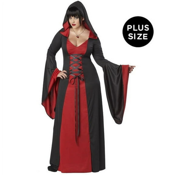 California Costumes Deluxe Gothic Red Hooded Robe Dress Costume Adult Plus 18-20 Female