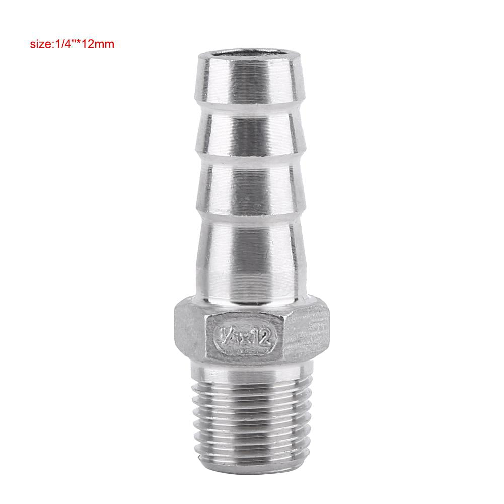 BSP 1/8"-1/2" Stainless Steel Female Thread Fitting Barb Hose Tail End Connector