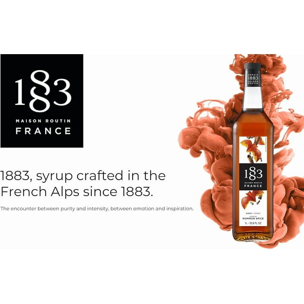 1883 Maison Routin Pumpkin Spice Syrup 1LT/33.81oz + BONUS Squeeze