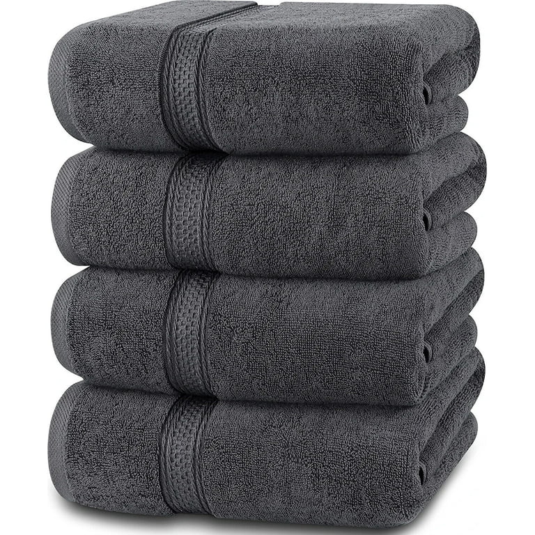 Utopia Towels 8-Piece Luxury Towel Set, 2 Bath Towels, 2 Hand Towels, and 4 Wash Cloths, 600 GSM 100% Ring Spun Cotton Highly AB