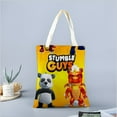 thumbnail image 2 of Stumble Guys canvas Tote Bag handbag: Aesthetic tote designed for women, perfect for carrying groceries. Reusable with a convenient inner zipper, dimensions 13.8 x 15.8 inches (35x40cm)., 2 of 6
