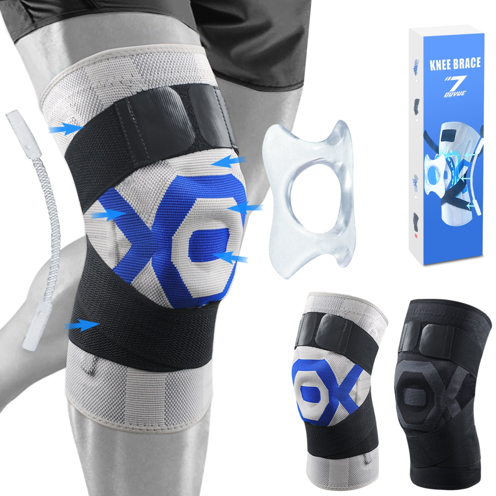 Details about   1 Pcs Knee Support Patella Stabilizer Strap Band Tendon Brace Sports  Pain Joint 