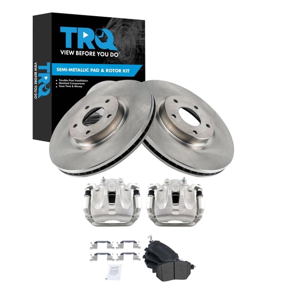 TRQ Brake Pad & Rotor Kit Semi-Metallic Fits 2003-2004 Nissan Murano