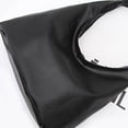 thumbnail image 4 of Bolso de hombro de gran capacidad de cuero PU para mujer, bolso Vintage simple sólido para niña, bolso con forma de bolas de masa con cremallera para mujer seitruly BB5180-00, 4 of 7
