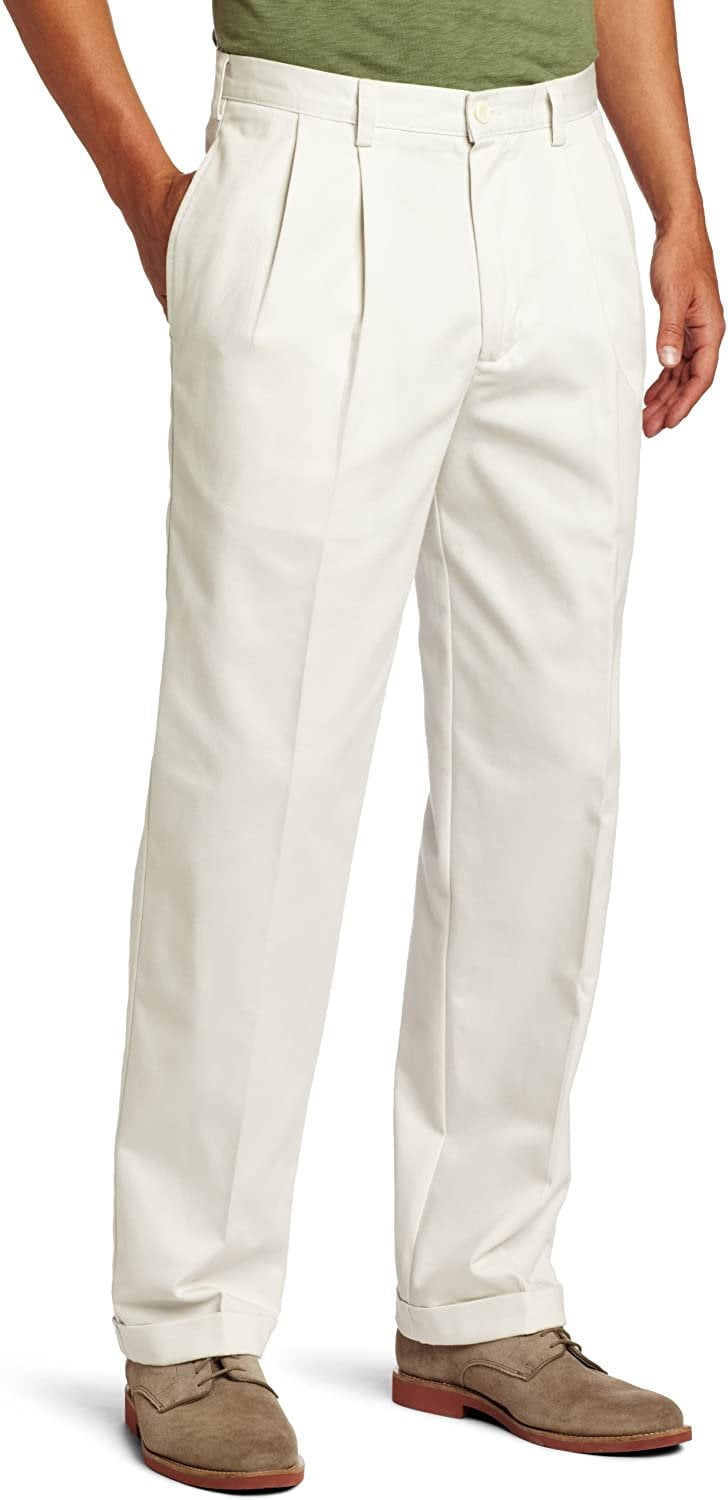 Tall Pleated Extended Twill Pant, Stone 