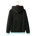 thumbnail image 4 of Hoodies Men's Long Sleeve Pullover Drawstring Hooded Sweatshirt Fall Winter Block Color Rib Knit Hem Jogging Shirts, 4 of 4