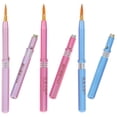 thumbnail image 1 of 6 PCS Portable Metal Shell Lip Brush Telescopic Fiber Lip Brush Retractable Makeup Brush, 1 of 8