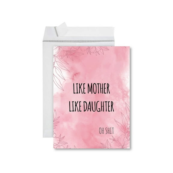 Koyal Wholesale Funny Mother's Day Jumbo Card With Envelope, Like Mother Like Daughter, Set of 1