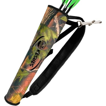 SHARROW Archery Quiver 4 Tube Arrow Quiver Holder Portable Back Belt Waist Hanged For Target Archery Arrow Bag (Black) - Yorkshire Outdoor Activity Park