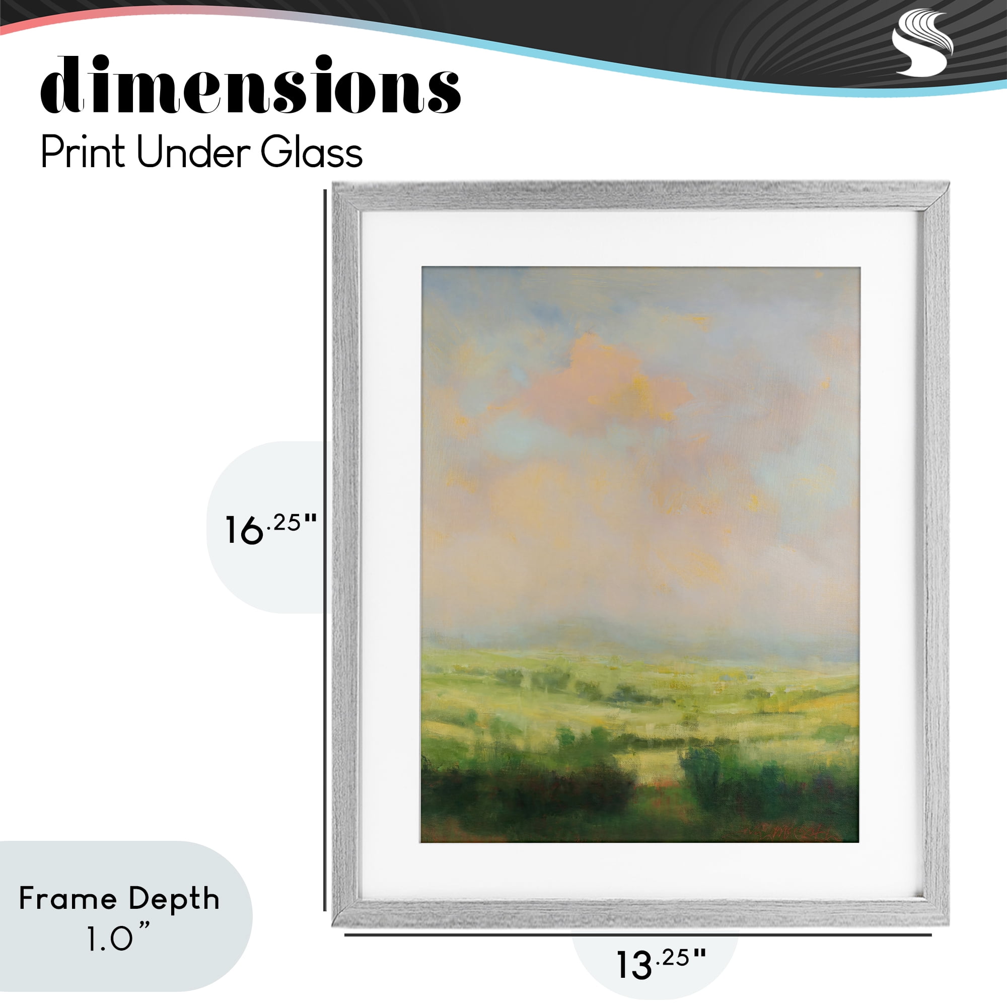 Stupell Industries Springtime Farnese Landscape Gray Framed Print Under Glass, design by William McCarthy