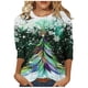 thumbnail image 2 of Pntutb Blusa de manga larga con estampado de cuello redondo informal de moda navideña para mujer Pntutb Pntutb-6406, 2 of 6