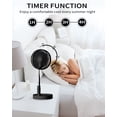 thumbnail image 5 of UN UNITEDTIME - Ventilador portátil My Foldaway de viaje con temporizador de control remoto, funciona con pilas o alimentado por USB, altura ajustable plegable, 4 ajustes de velocidad (negro), 5 of 5