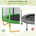thumbnail image 2 of LuckyNote 5.5 FT Kids Trampoline with Safety Net, Indoor Outdoor Toddler Trampoline with Enclosure, U-Shaped Stable Legs, Foam Padded Poles, 2 of 10