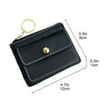 thumbnail image 3 of Xfvqtps Women Coin Purses Snap Fastener Zip up Solid Color Simplicity Leather Wallet Black, 3 of 8