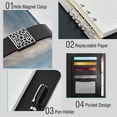thumbnail image 4 of Leather Notebook with Pen Holder Writing Notepad Includes 100 Pages Lined Journal Golden Nebula, 4 of 6