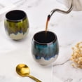 thumbnail image 3 of CoreLiving 2.7 oz Ceramic Espresso Cups, Modern Handless Porcelain Coffee Mugs for Double Shot Espresso, Cute Demitasse Cups, Microwave Dishwasher Safe, Blue, 1 Pack, 3 of 6