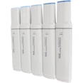 thumbnail image 3 of HUGFEGWE Jumbo Markers Large Wide Head Even Fluent Ink Absorption for Painting Professionals Eco Friendly Ink for Adults and Children Set of 5 PCS (Blue Color) CJB91-50090, 3 of 9