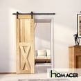 thumbnail image 2 of Homacer 5-in-1 20in x 80in Pine Wood Frame Barn Door without Installation Hardware Kit, 2 of 7