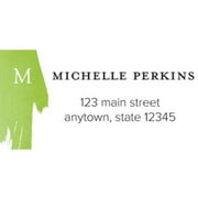 Brushstroke Monogram Personalized Address Label