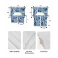 thumbnail image 5 of Blue Botanical Art Swag Kitchen Curtains Sets for Windows 24 Inch Length, Pastoral Watercolor Leaf Modern Short Window Curtain Panels Swags Valances and Tiers 3 Piece Set for Cafe/Dining Room, 5 of 5