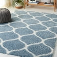 thumbnail image 2 of SAFAVIEH Tahoe Thelma Quatrefoil Shag Area Rug, 8' x 10', Blue/White, 2 of 8