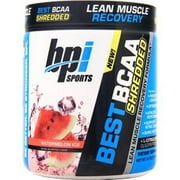 BPI Sports Best BCAA Shredded Caffeine Free Thermogenic Recovery Formula for Lean Muscle Growth, Watermelon Ice, 9.7 Ounce