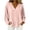 Pink, variant on Dagugfen Women's Tops V Neck Long Sleeve Womens Loose Pullover Basic Homewear Shirts Pajama Tops for Women