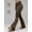 Brown, variant on Women High Waisted Flare Leggings, 4-Way Stretch Bootcut Yoga Pants Tummy Control Butt Lifting Workout Casual Bell Bottom Leggings Black L