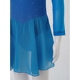 thumbnail image 6 of YiZYiF Kids Girls Rhinestones Figure Skating Dress Mesh Splice Gymnastic Leotard, 6 of 7