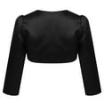 thumbnail image 2 of DPOIS Kids Girls Long Sleeves Beaded Bolero Jacket Shrug Cardigan Black 5-6, 2 of 7