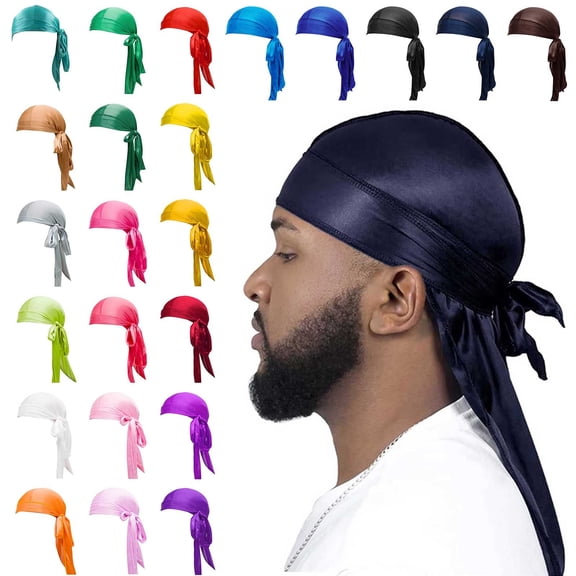 RYDCOT Silky Durag – Ice Silk Durag for Men & Women | Perfect for Waves, Braids & Locs | Wide Long Tail