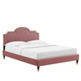 thumbnail image 2 of Modway Aviana Performance Velvet Twin Bed in Dusty Rose, 2 of 10