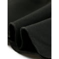 thumbnail image 5 of INSPIRE CHIC Ruffle Hem Skirt for Women's Tie Belt High Waist Button Decor Midi Dress Skirts Black S, 5 of 5