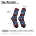 thumbnail image 4 of Goofa Vintage Corn Pattern in Red Blue Printed Men's Crew Socks, Soft Durable Breathable Moisture-Wicking with Odor Control Cotton socks, 4 of 9