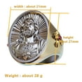 thumbnail image 6 of Religious Jewelry 925 Sterling Silver Jesus Christ Cross Ring TA509 US Size 13, 6 of 15