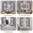 thumbnail image 6 of Boho Navy Blue Red Kitchen Curtains, Southwestern Geometric Vintage Art Light Filtering Window Curtain Panels, 2Pcs Rod Pocket Window Treatments Set for Living Room Bathroom Bedroom 52x72 Inches, 6 of 9