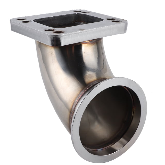 Adaptador Turbo Novia De Banda En V Turbo Novia Turbo De 3 Pulg. 3.0in VBand A T3 Turbo Flange 90° Bend Adapter Flange CNC Maching Para 304 Turbocharger ANGGREK Turbo Adapter