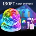 thumbnail image 6 of RGB LED Strip Lights 50/100/130ft, App & 24-Key Remote Control, 16 Million Colors, Music Sync Mic, for Bedroom Gaming Room Party Decor, 6 of 14