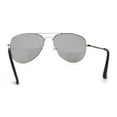 thumbnail image 2 of Polarized Light Grey Lens Mens Iconic Pilots Metal Rim Officer Sunglasses Silver, 2 of 4